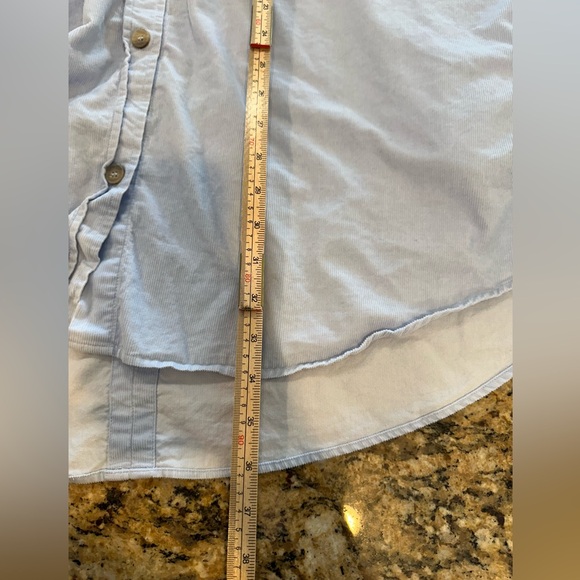 king & tuckfield open back blue corduroy oversized tunic shirt w pockets small - Picture 5 of 7